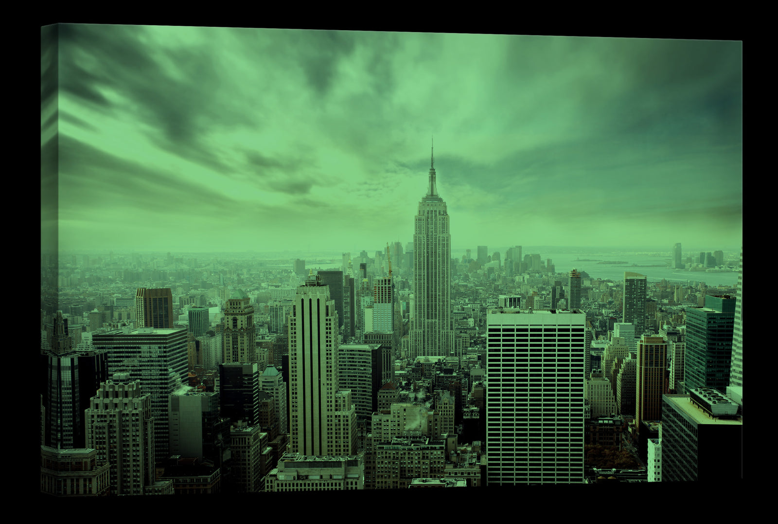 Cities No. 047, glowing at night