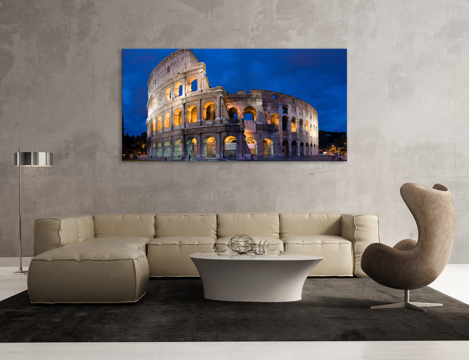 Cities No. 048, shown framed in a room by day
