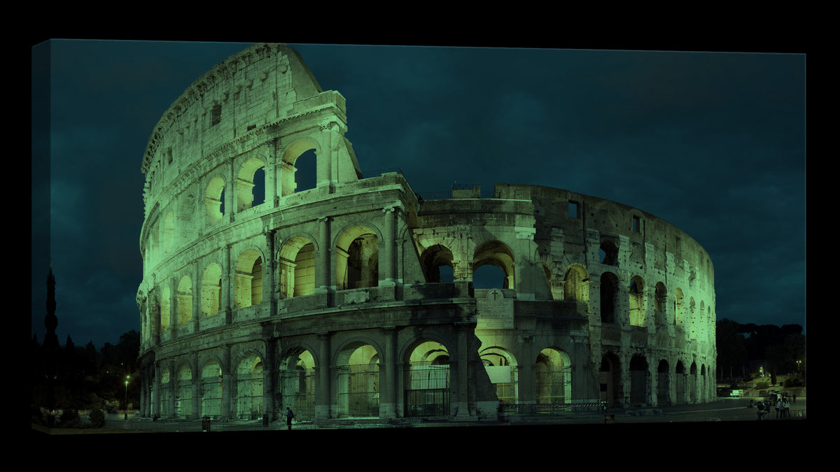 Cities No. 048, glowing at night