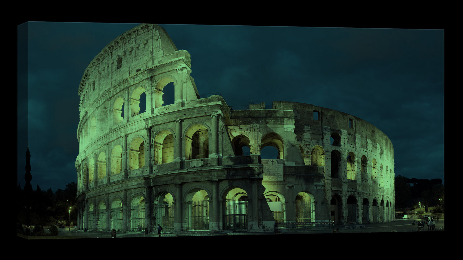Cities No. 048, glowing at night