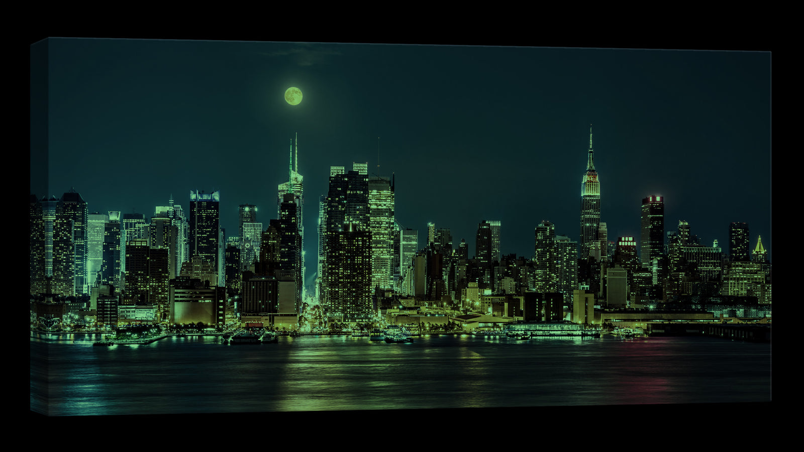 Cities No. 050, glowing at night