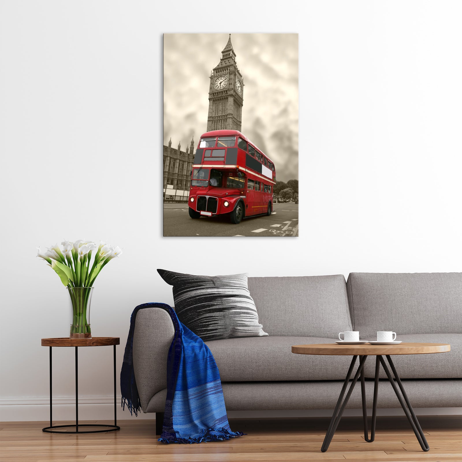 Cities No. 051, shown framed in a room by day