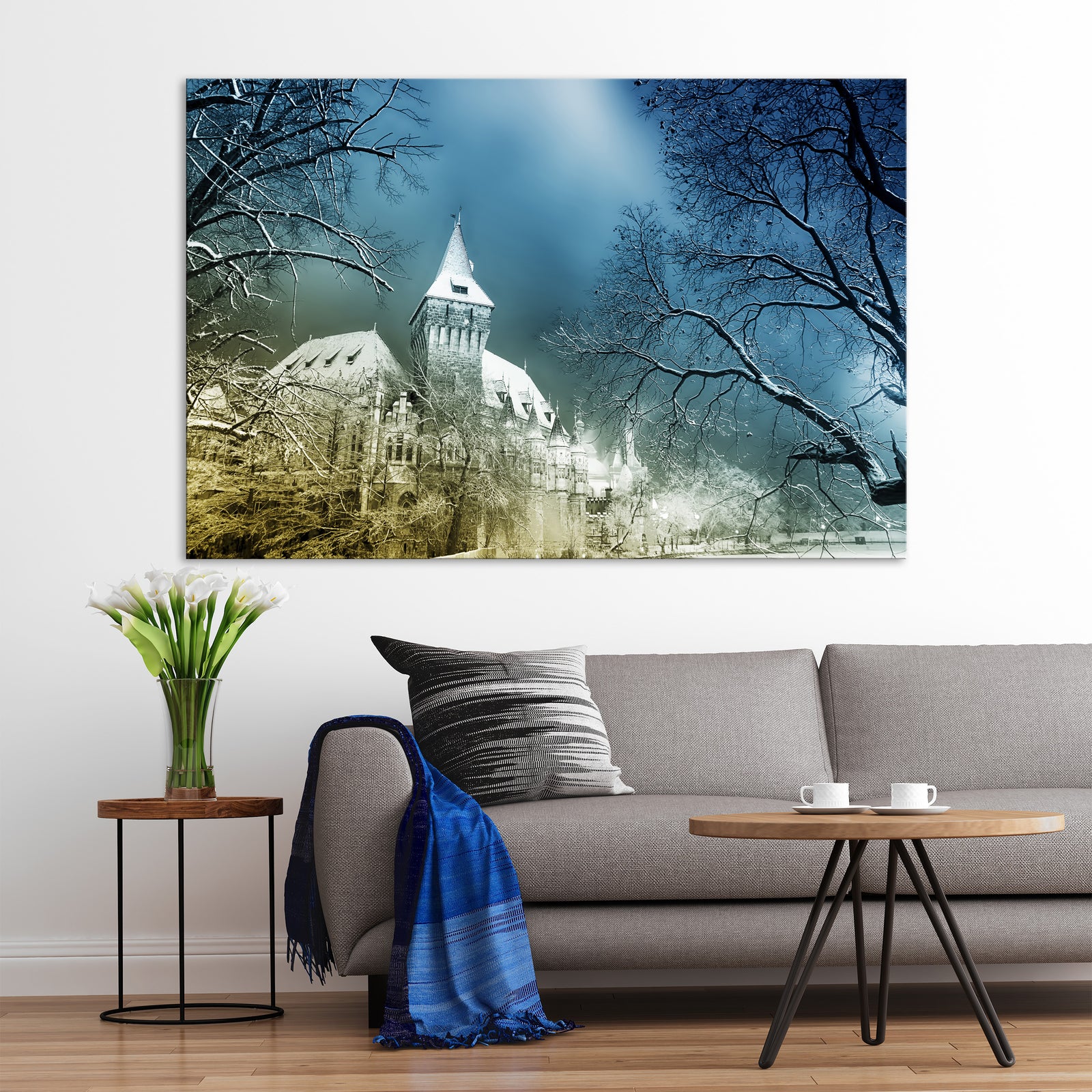Cities No. 053, shown framed in a room by day
