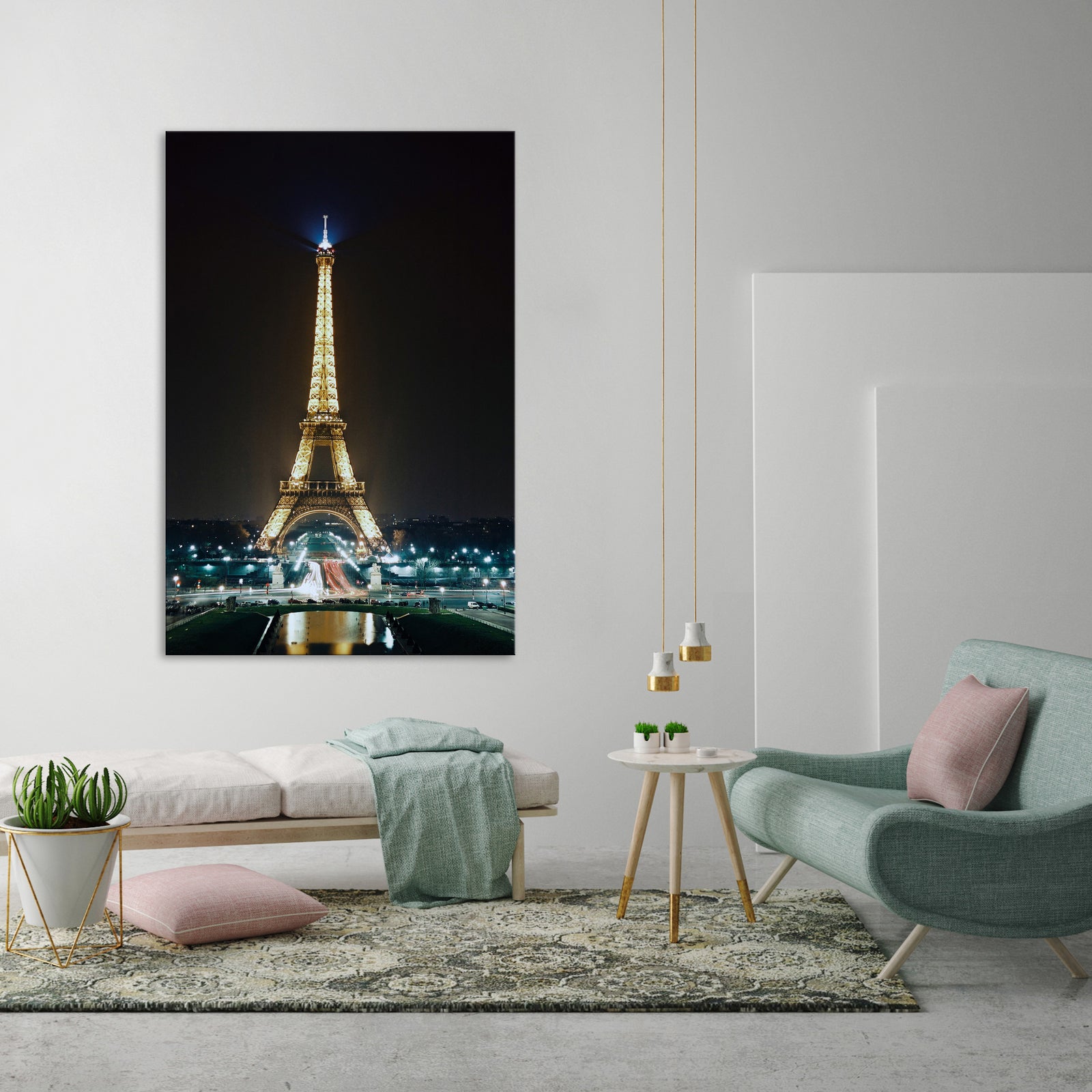 Cities No. 054, shown framed in a room by day