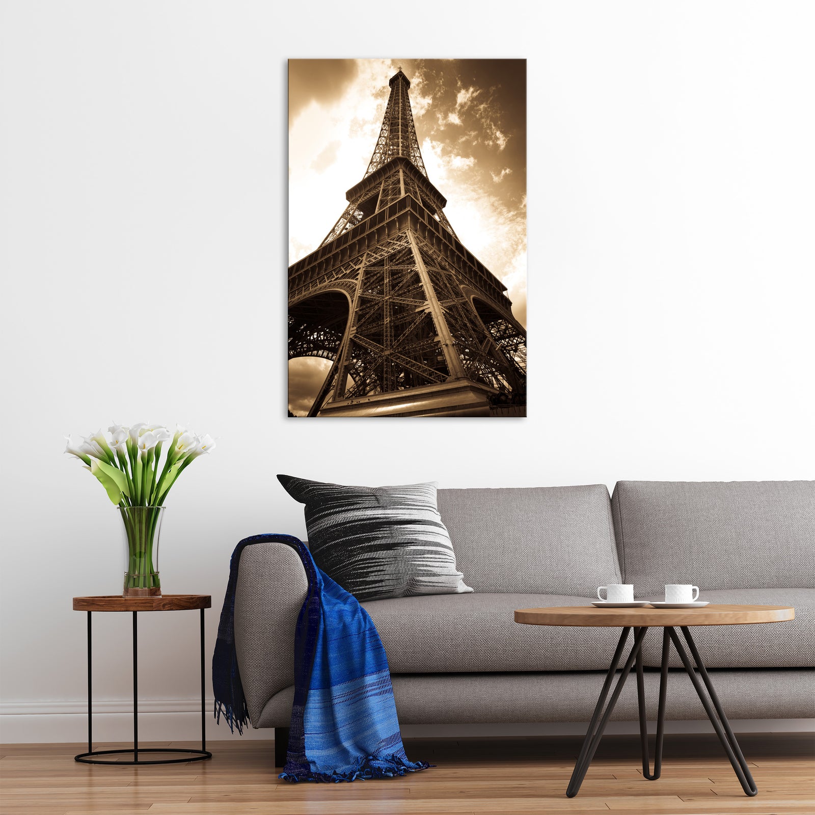 Cities No. 055, shown framed in a room by day