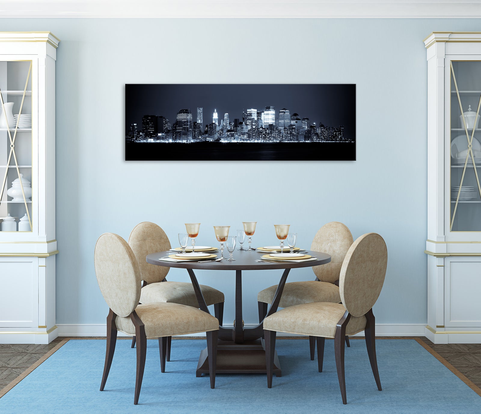 Cities No. 058, shown framed in a room by day