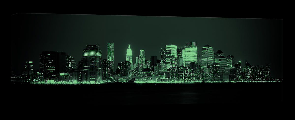 Cities No. 058, glowing at night