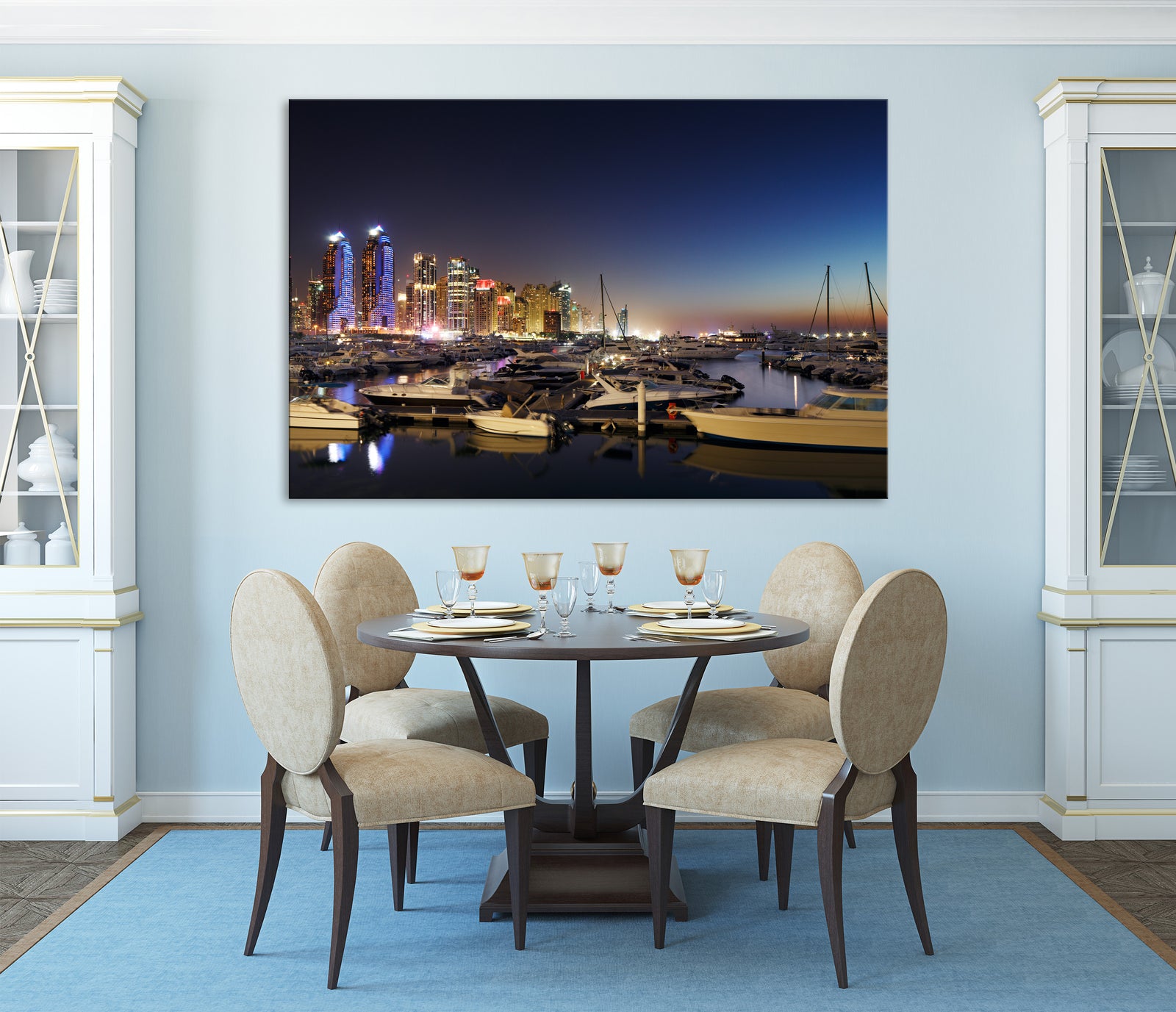 Cities No. 059, shown framed in a room by day