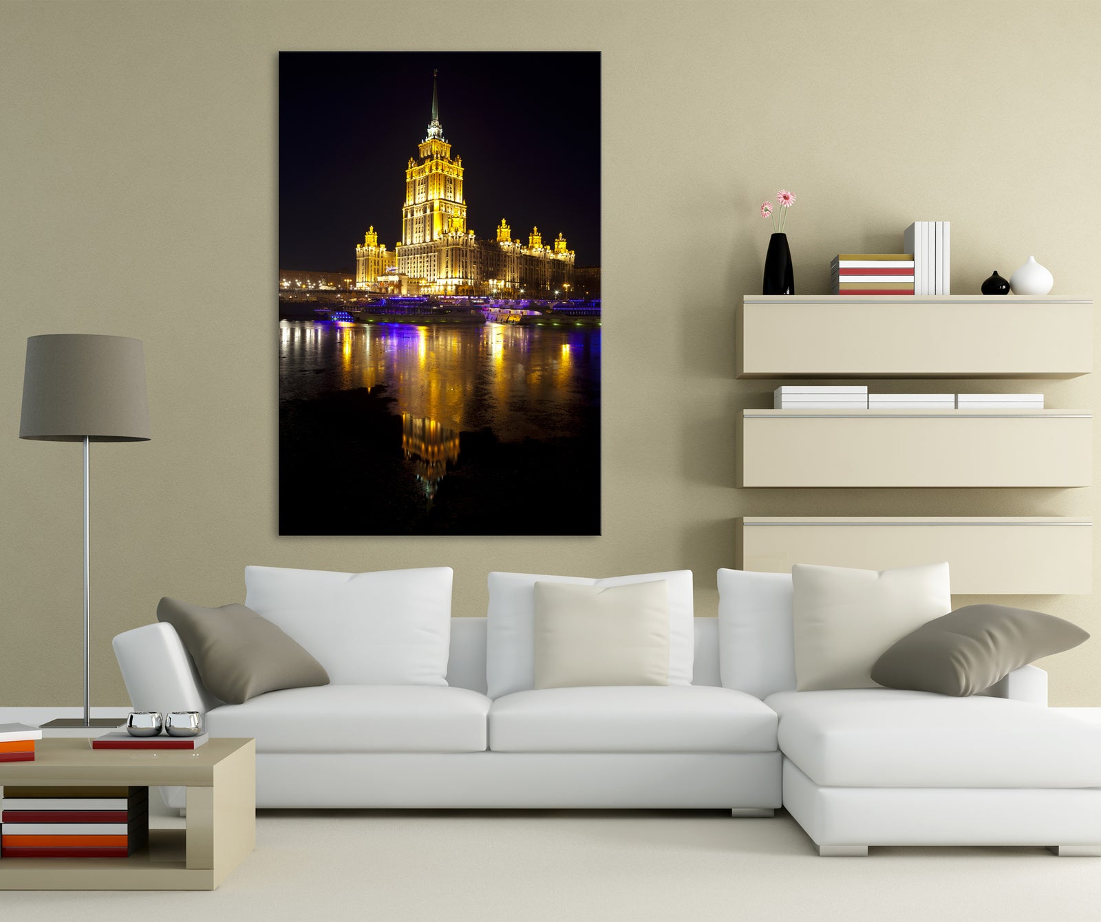 Cities No. 060, shown framed in a room by day