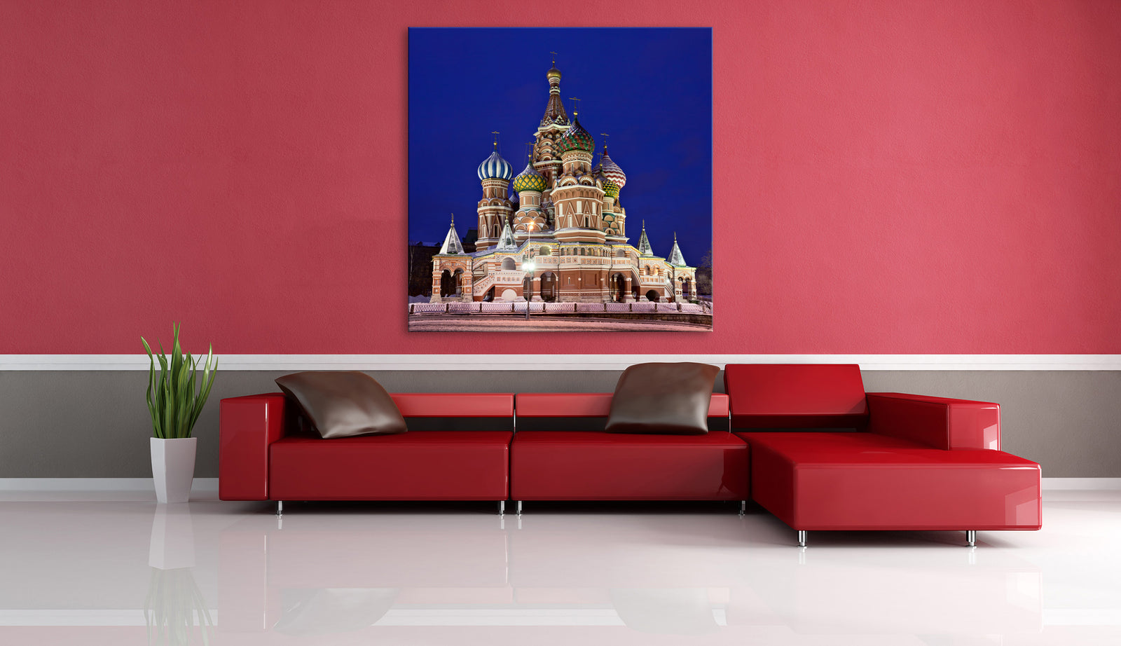 Cities No. 062, shown framed in a room by day
