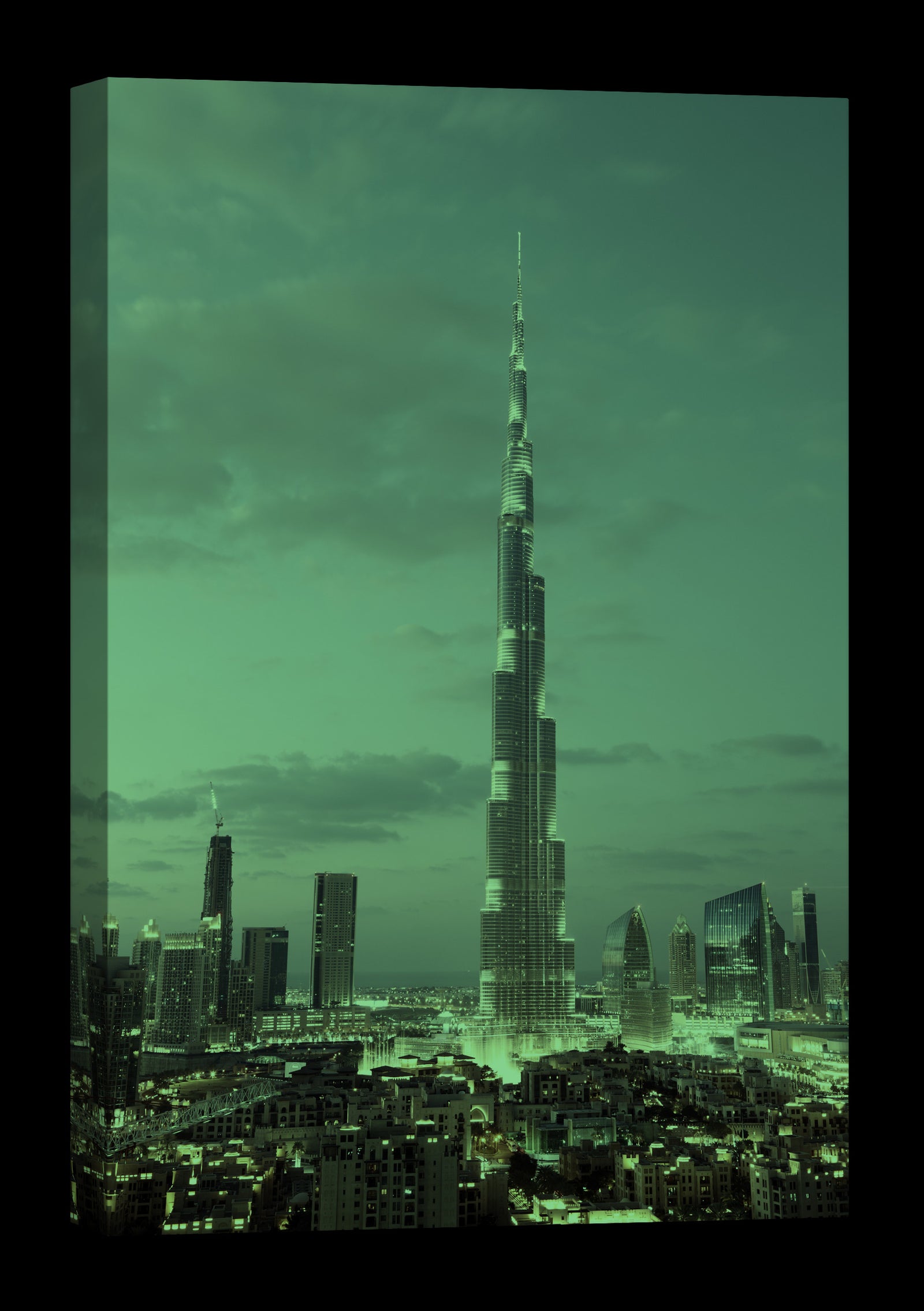 Cities No. 063, glowing at night