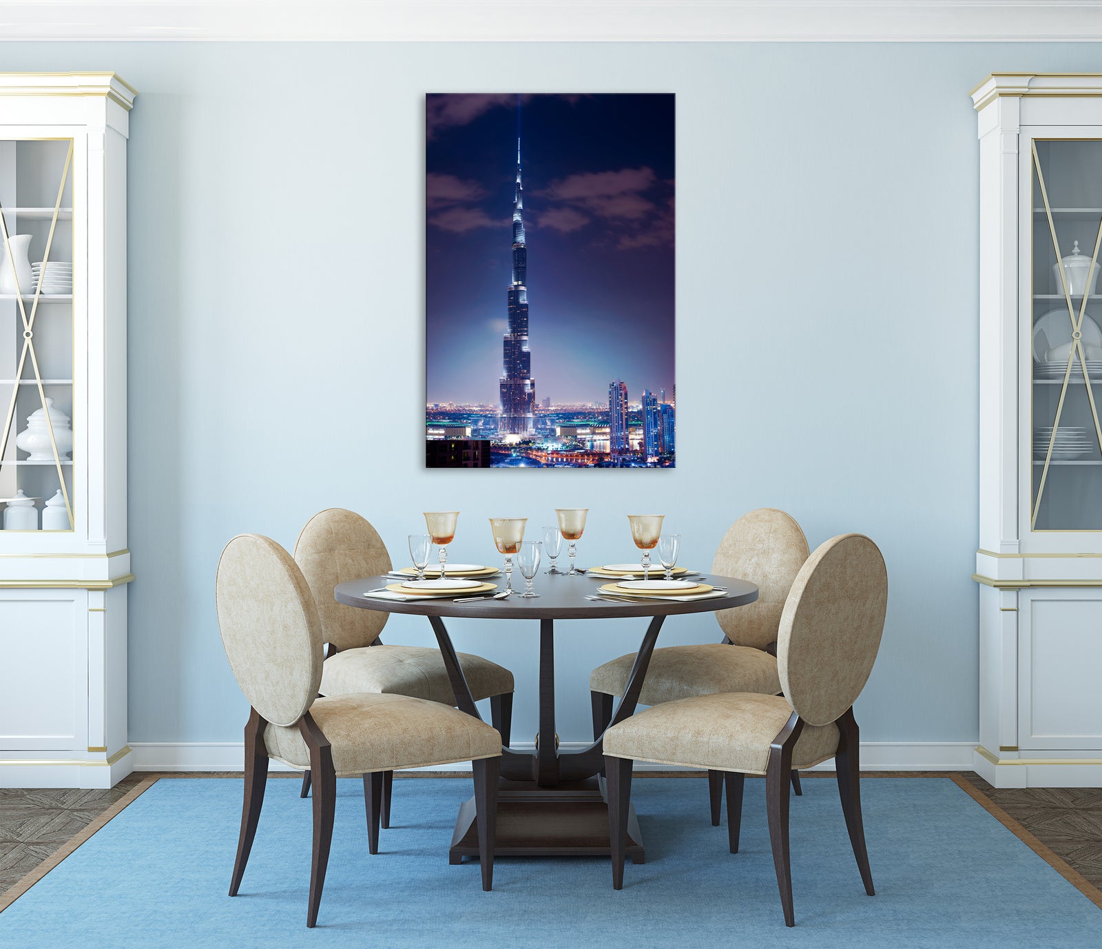 Cities No. 064, shown framed in a room by day