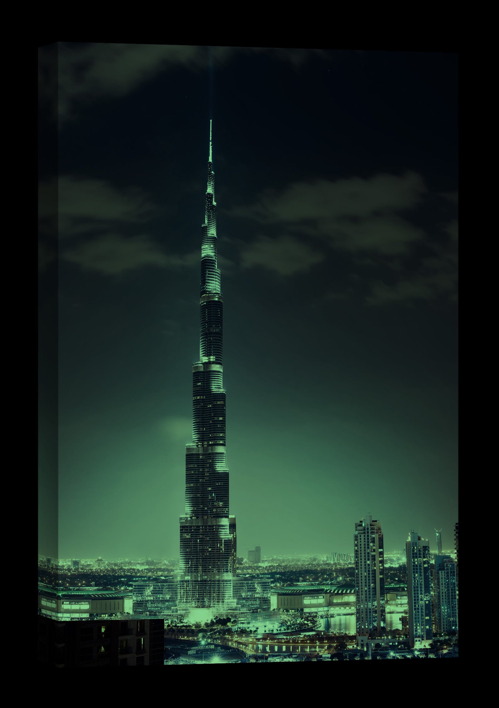 Cities No. 064, glowing at night