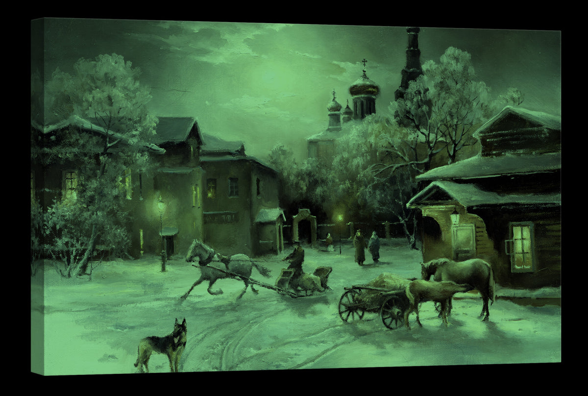 Cities No. 065, glowing at night
