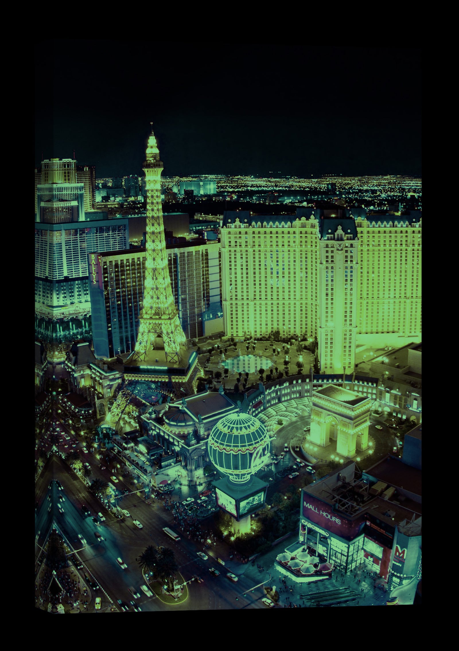 Cities No. 067, glowing at night