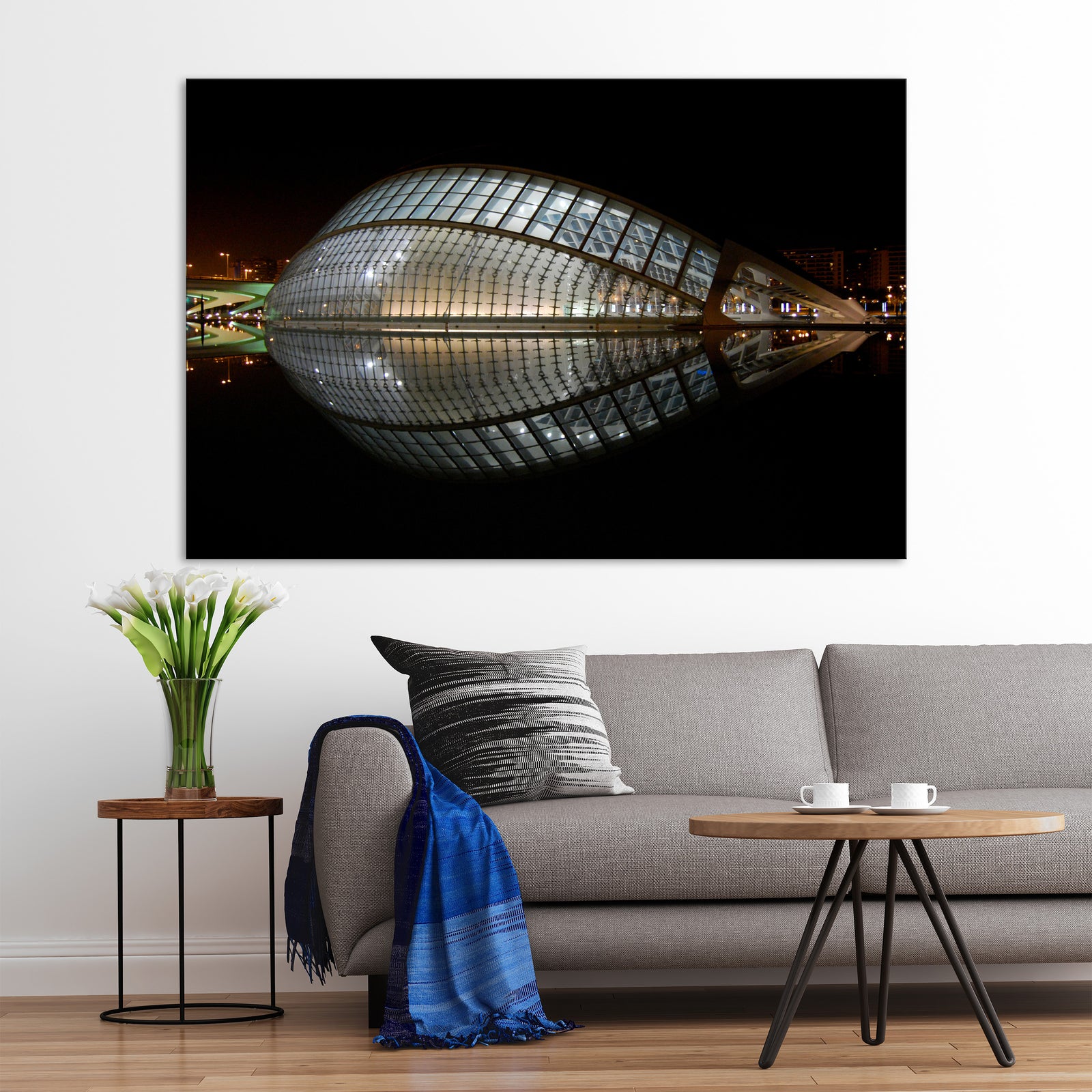 Cities No. 069, shown framed in a room by day