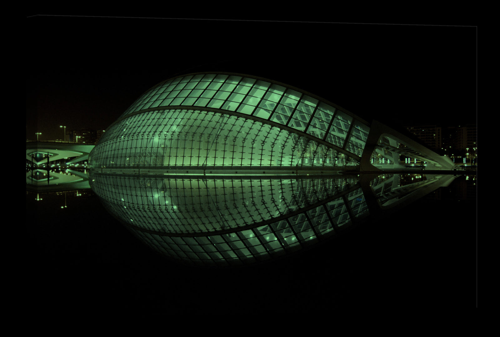 Cities No. 069, glowing at night