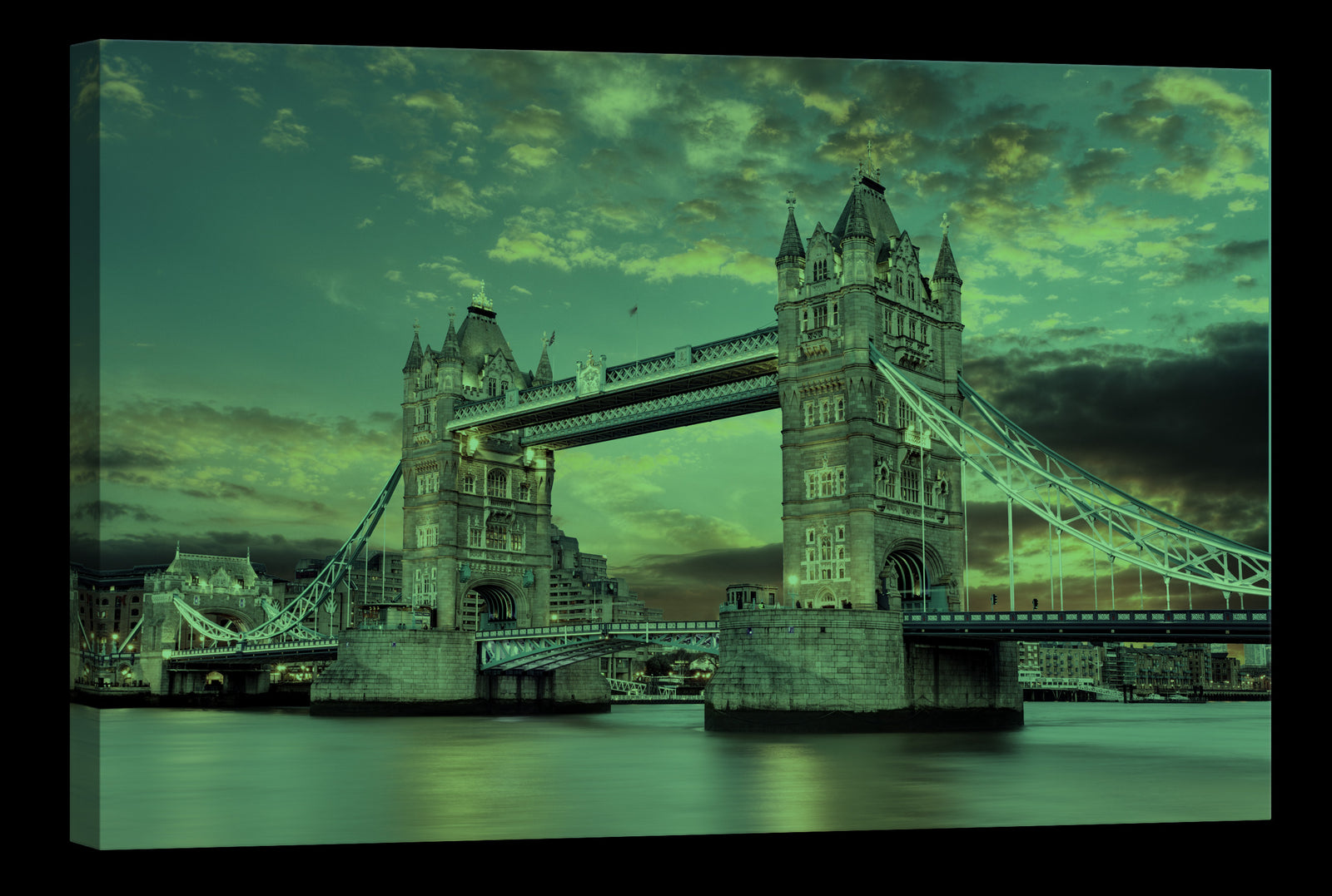 Cities No. 072, glowing at night