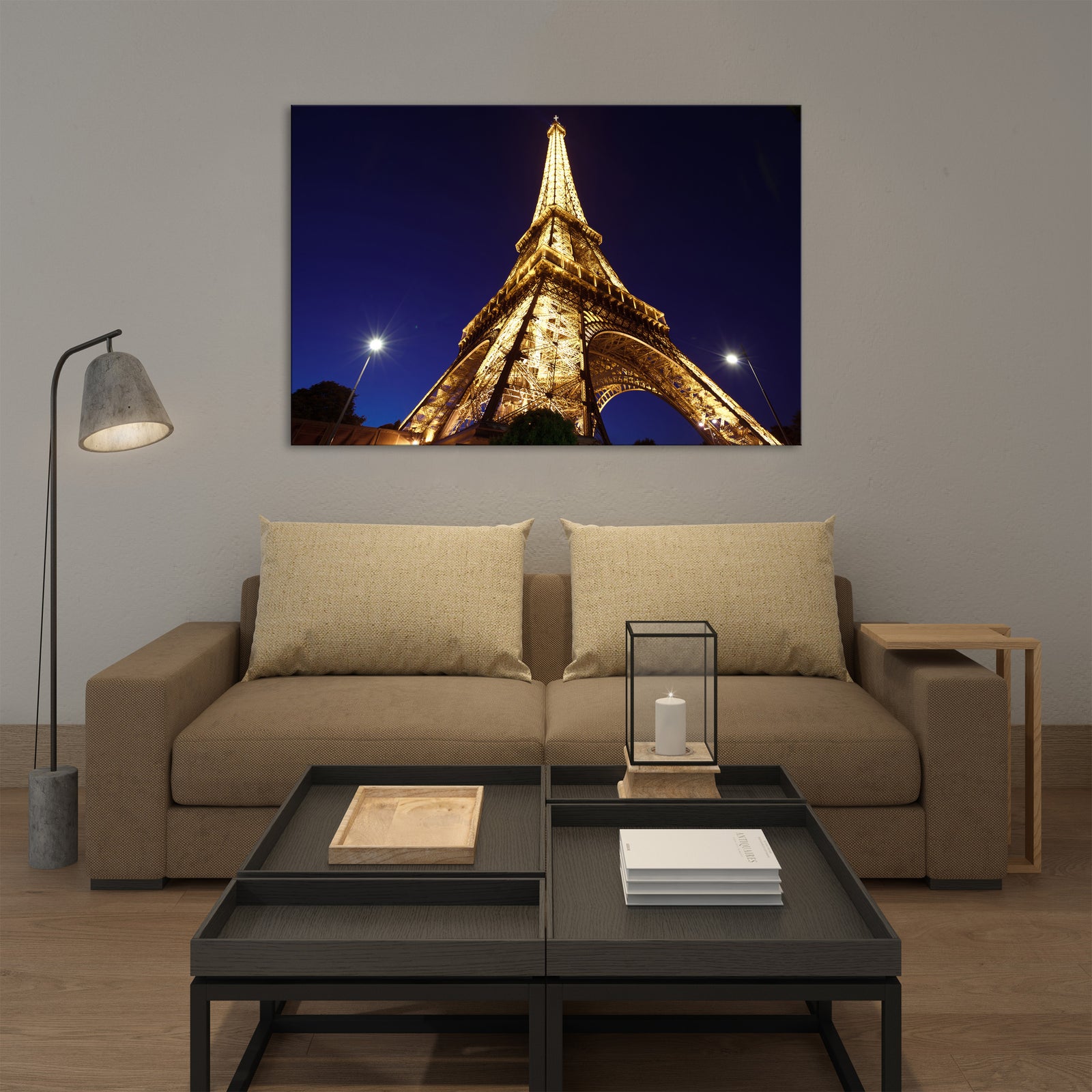 Cities No. 073, shown framed in a room by day