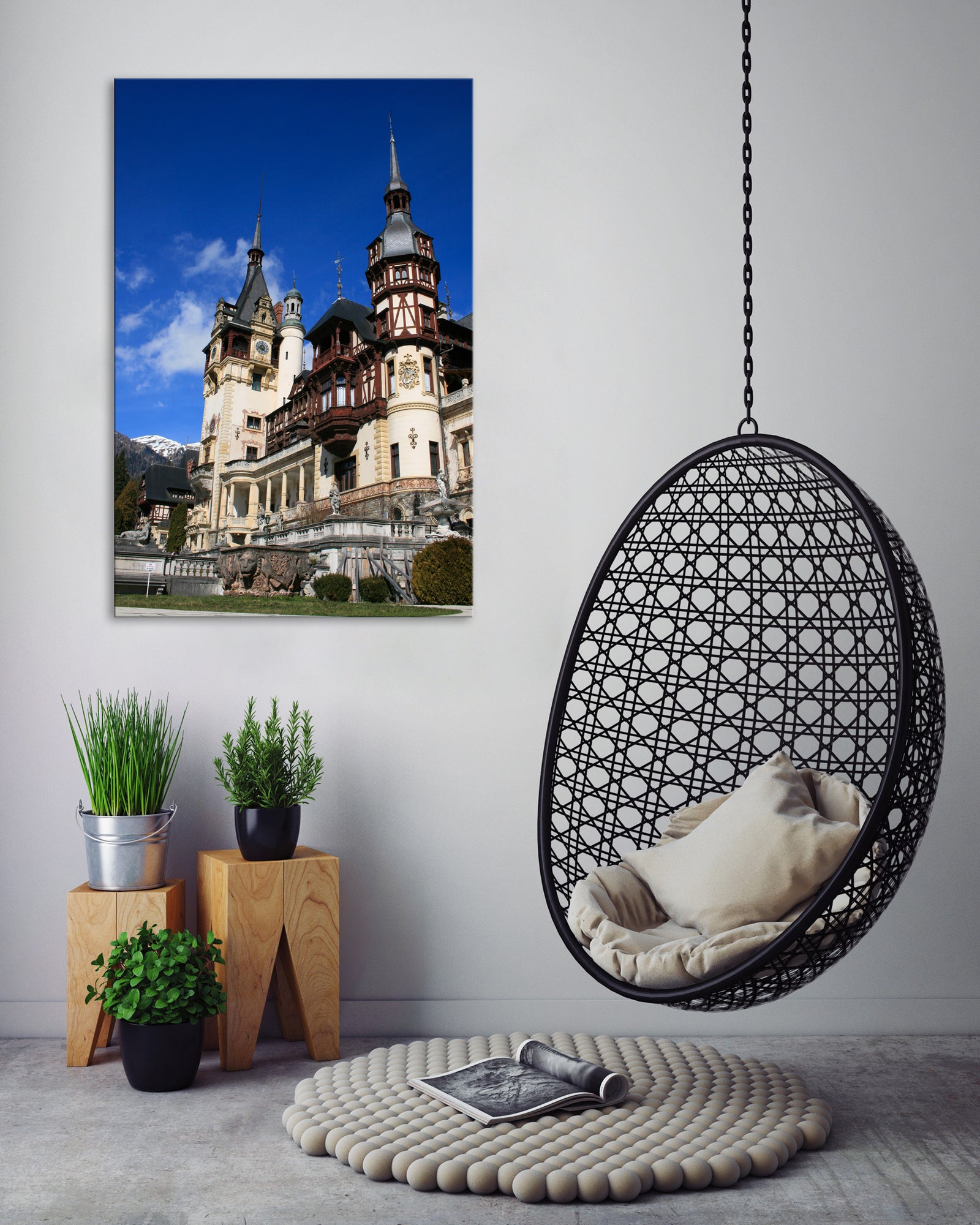 Cities No. 076, shown framed in a room by day