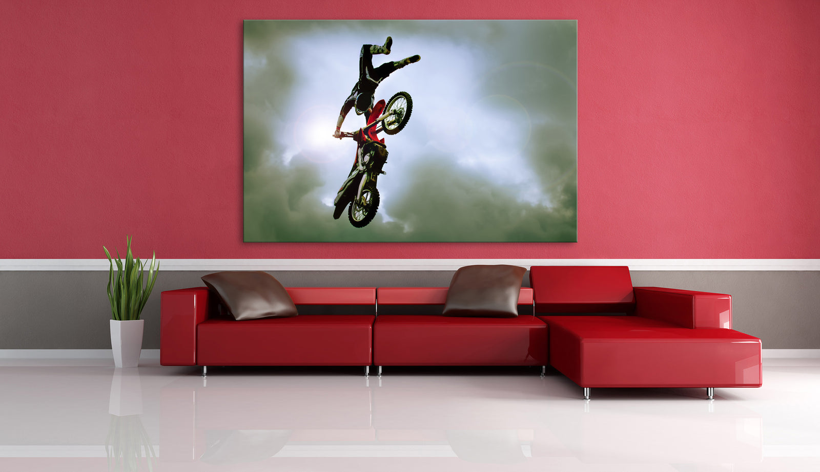 Sport No. 001, shown framed in a room by day