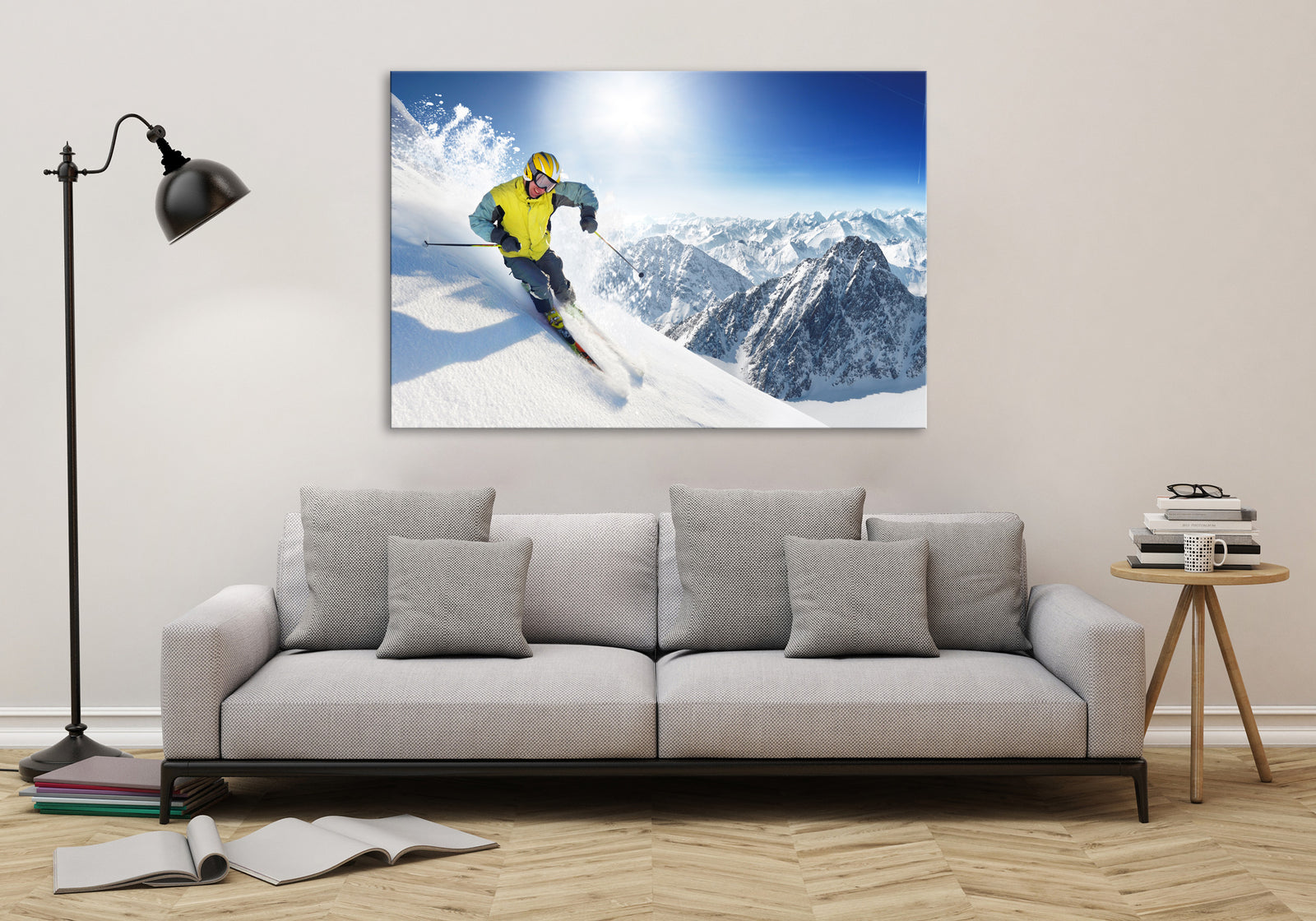 Sport No. 002, shown framed in a room by day