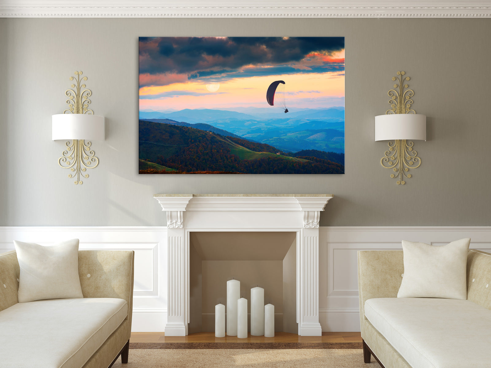 Sport No. 003, shown framed in a room by day