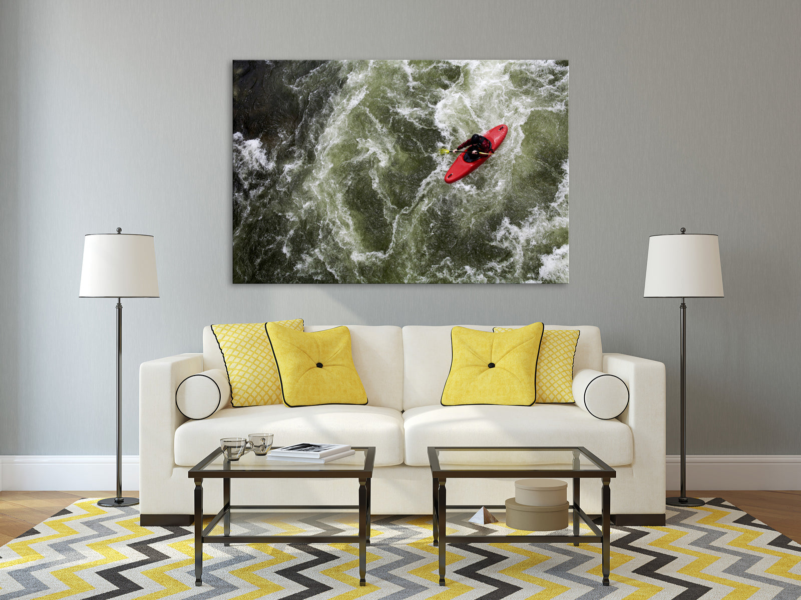 Sport No. 006, shown framed in a room by day