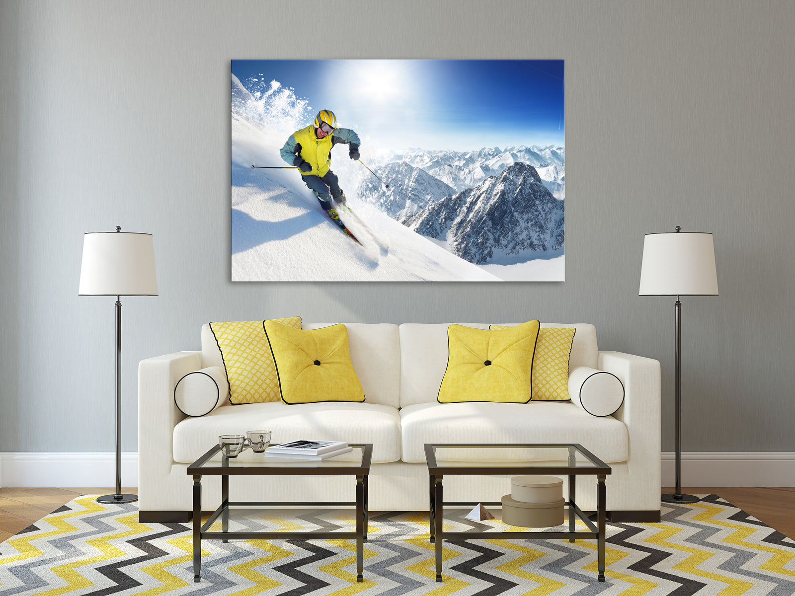 Sport No. 008, shown framed in a room by day