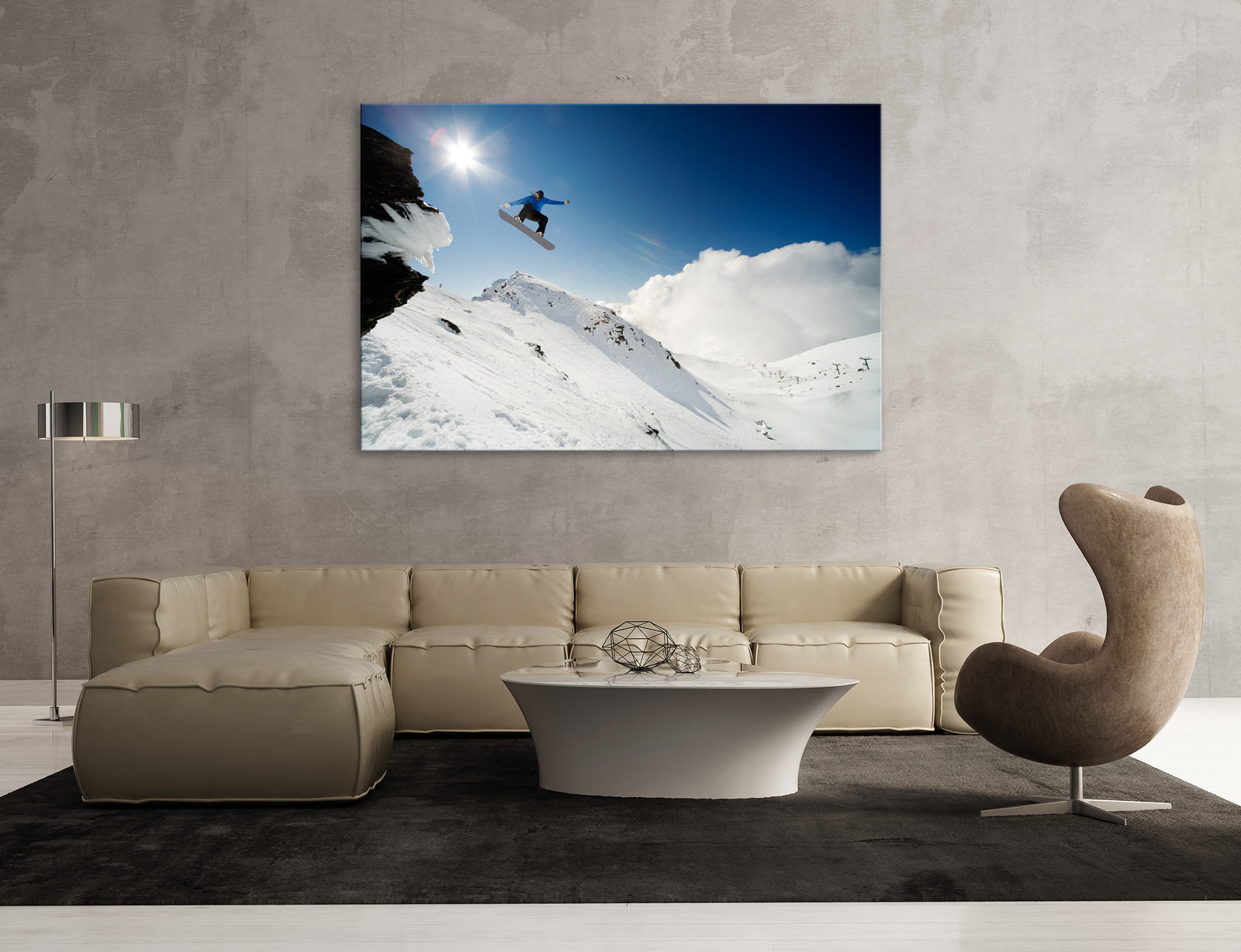Sport No. 011, shown framed in a room by day
