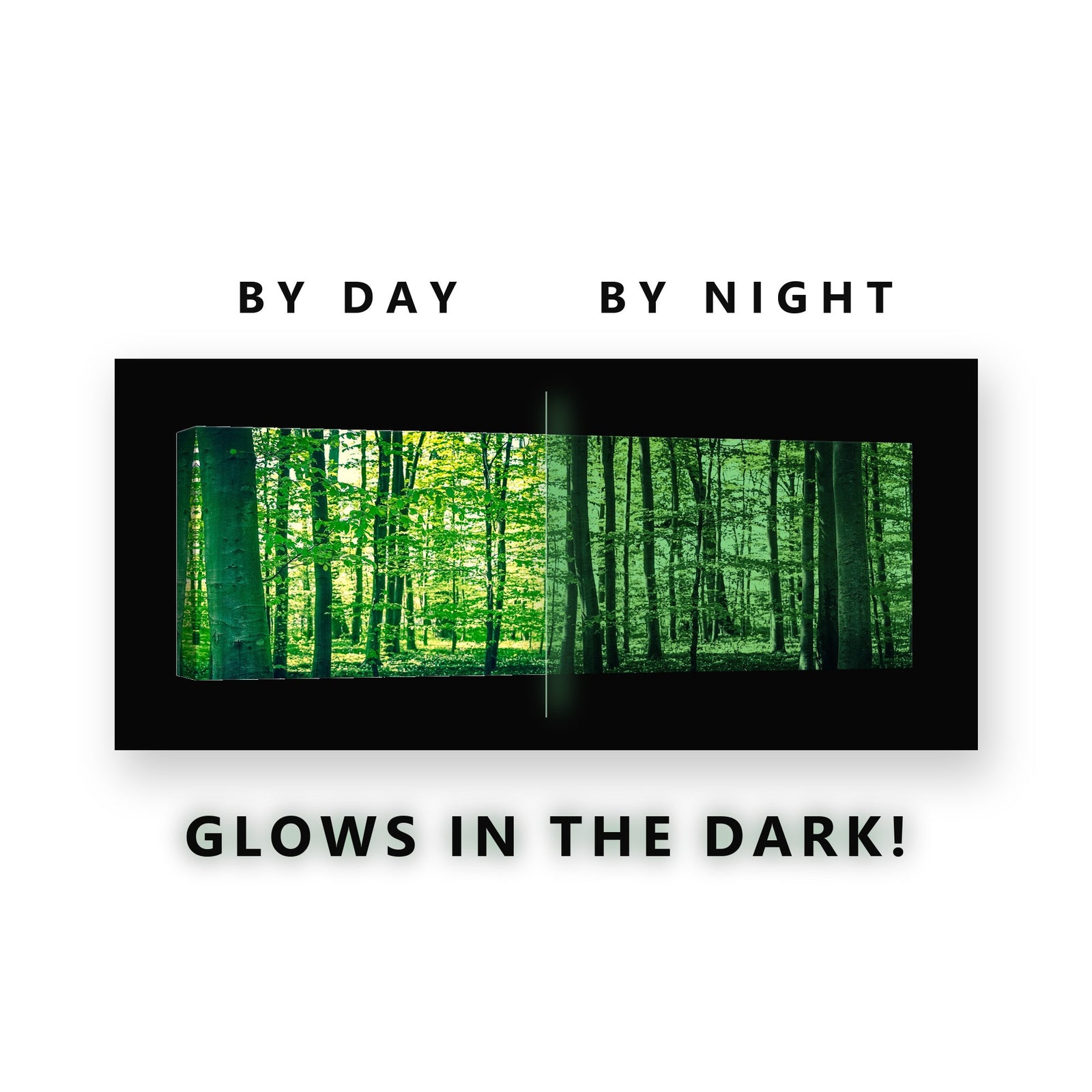 Sun Rays Over Ocean Sunset Glow in the Dark Canvas Wall Art for Bedroom, glowing at night